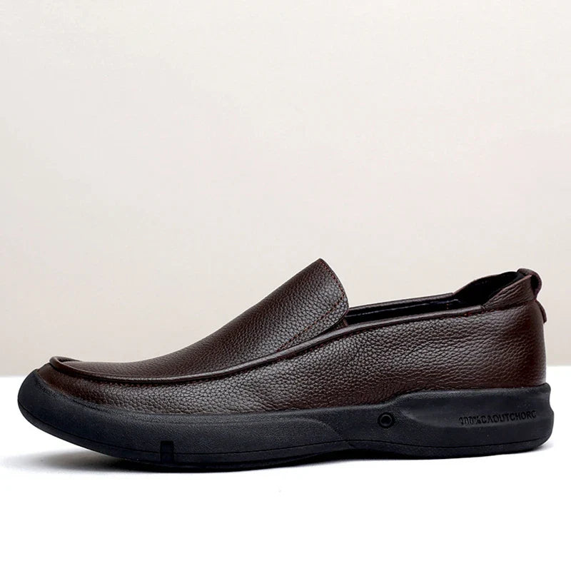 Leather Men Formal Shoes Luxury Brand 2026 Men's Loafers Dress Moccasins Breathable Slip on Black Driving Shoes Plus Size 37-48
