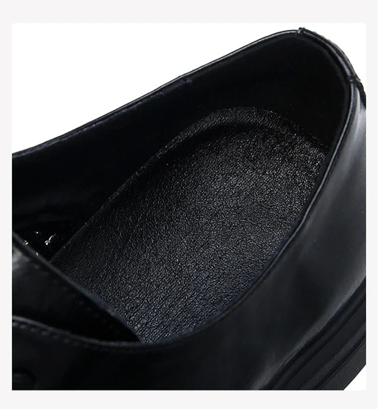 Summer Hallow Breathable Elegant Shoes Man Black Fashion Business Casual Shoe Male Lace Designer Leather Shoes for Men