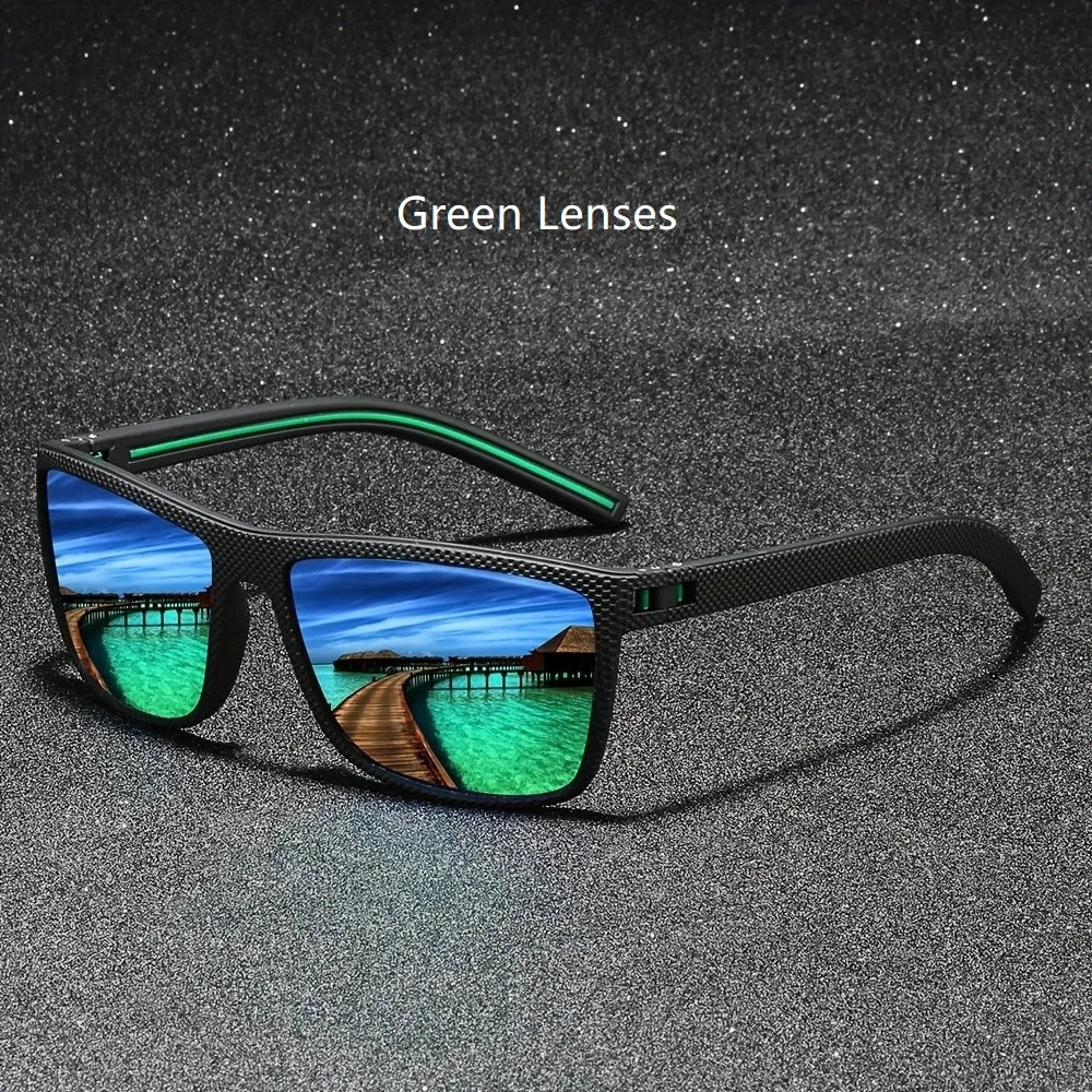 Fashion Nail Decoration Vintage Square Polarized Sunglasses Men Women Brand Designer Sun Glasses Driving Fishing UV400 Eyewear