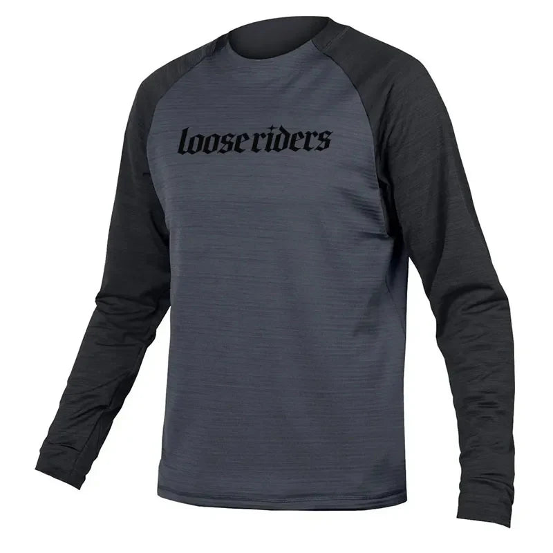 Men's Loose Riders Motocross Enduro Downhill Cycling Jersey Quick-Drying Breathable BMX Mountain Bike Shirt T-Shirt