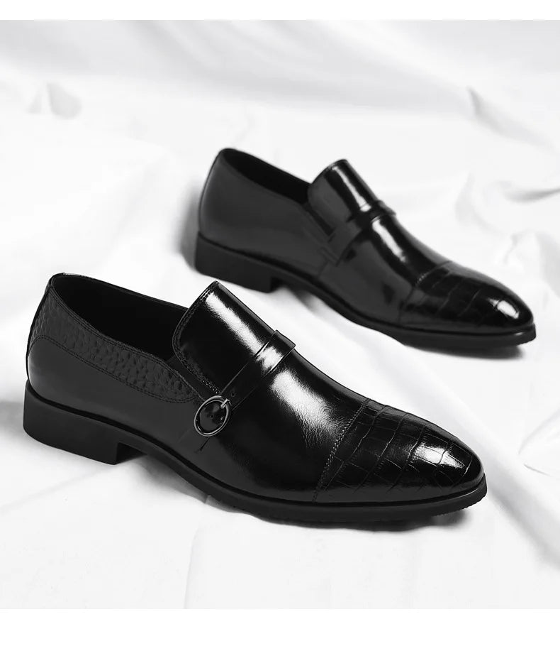 Designer Cow Leather Elegant Shoes Man Summer Autumn Business Casual Wedding Shoes Male British Style Fashion Dress Shoe Man