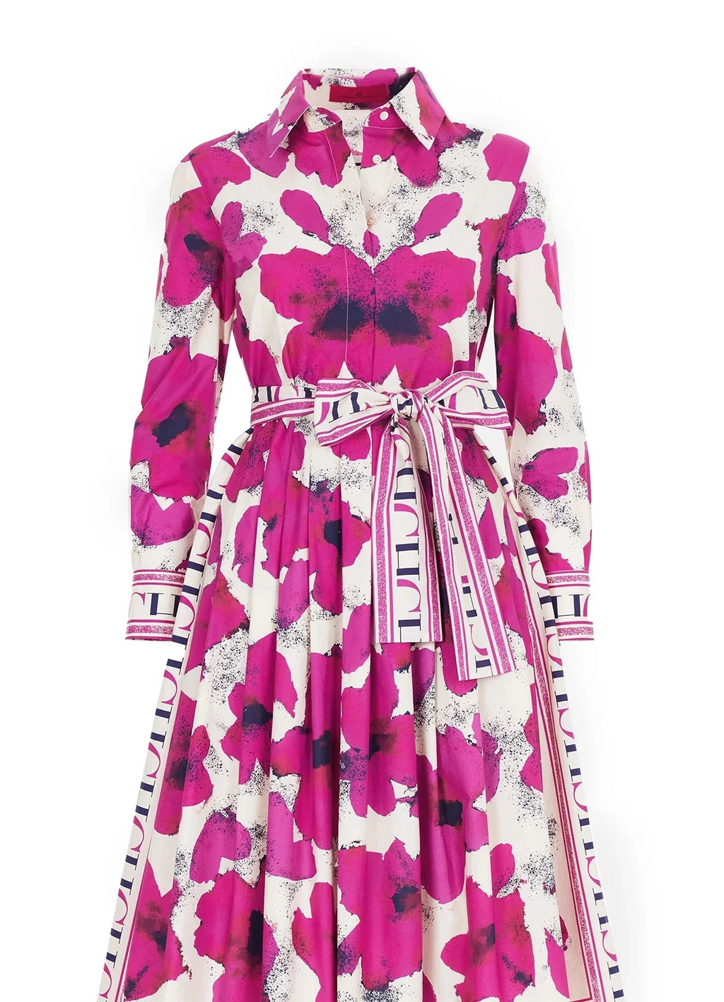 Women's Dress New Long sleeved Shirt Long Skirt Flower Print Party Dress