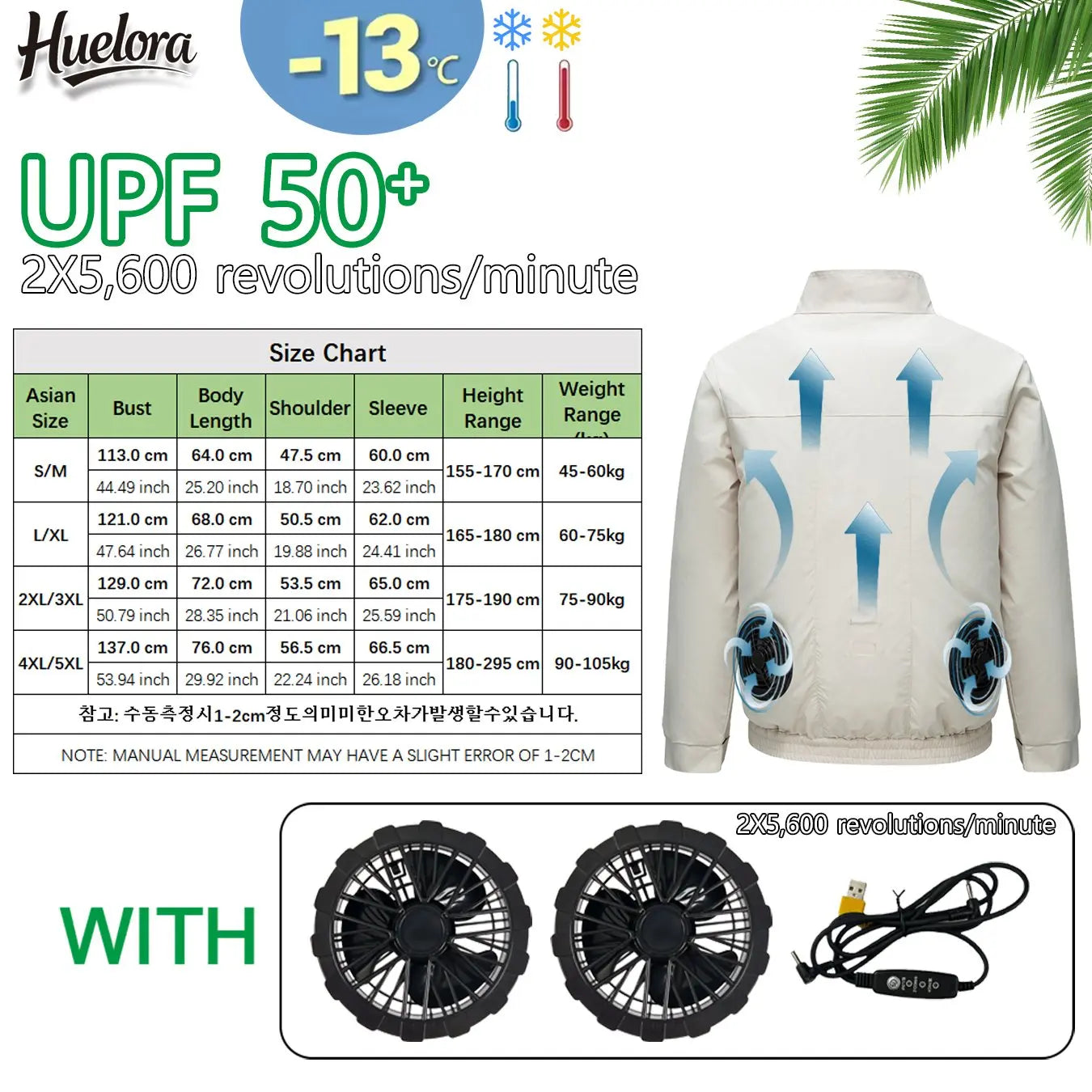 Cool Jacket Men's Hot Weather Work Fan Coat USB Refrigeration Air Conditioning Clothes Women's Body Cooling Fishing Clothes Vest