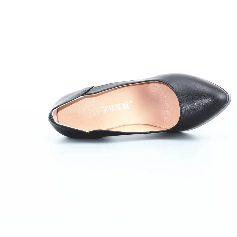 Small Size 32-43 Elegant Formal Court Shoes Women Pumps 2026 Spring Block High Heels Shoes Shallow for Office Model Wedding