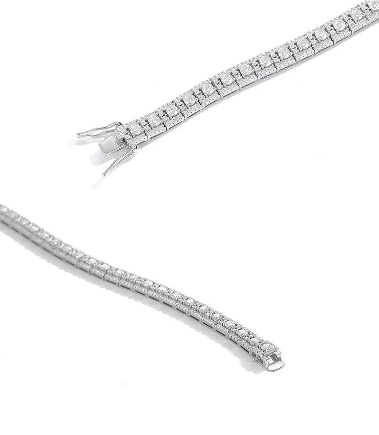 GRA Certified Full Moissanite Diamond Tennis Bracelet D Color For Woman Man 925 Silver Couple Chain Bangle Bracelets Gift