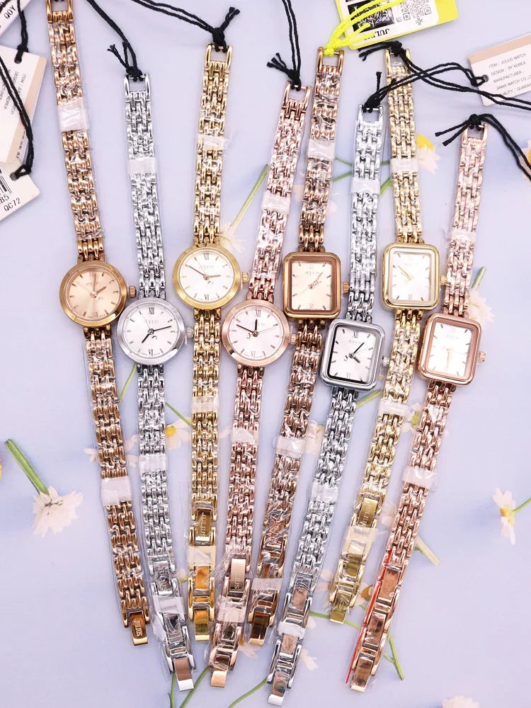 Top Julius Mini Lady Women's Watch Japan Quartz Elegant Fashion Hours Clock Dress Bracelet Chain School Girl's Birthday Gift
