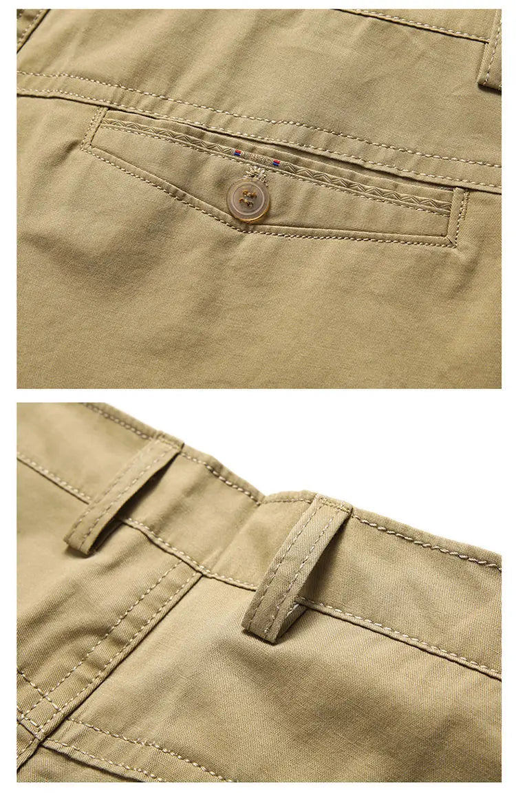 Casual Cotton Shorts Men Summer Knee Pants Breathable Classic Bermuda Shorts Outdoor Clothes Black Male Short Pants