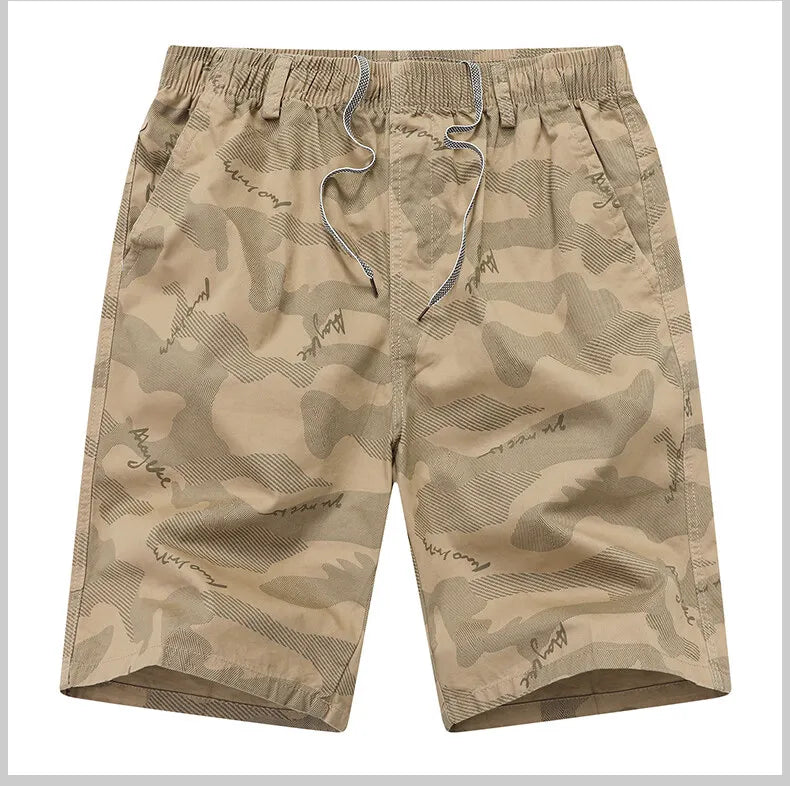 Men's Sweat Shorts Relaxed Fit Mens Cargo Shorts Casual Camo Shorts Drawstring Cotton Shorts Stretch Elastic Waist