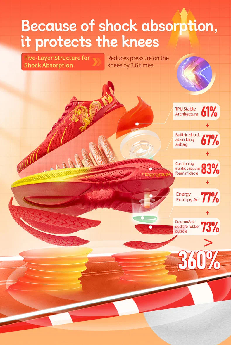 Running Shoes Reflective Red Bumper Elite Height Increasing Sport Shoes for Outdoor Breathable Mesh Walking Sneakrs Men