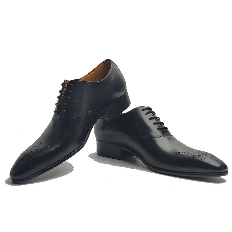 Handmade Wedding Men's Leather Shoes High Quality Formal Office Genuine Leather Shoes New Arrival Business Party Dress Shoe