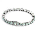 3/4mm GRA Certified Full Green Moissanite Tennis Bracelet for Women 18K Plated Lab Diamond 925 Silver Bracelet Men