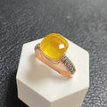 10.6mm Topaz Ring For Women Inlay Light Blue Zircon Candy Water Drop Crystal Ring Rose Gold Plated Jewelry Gift