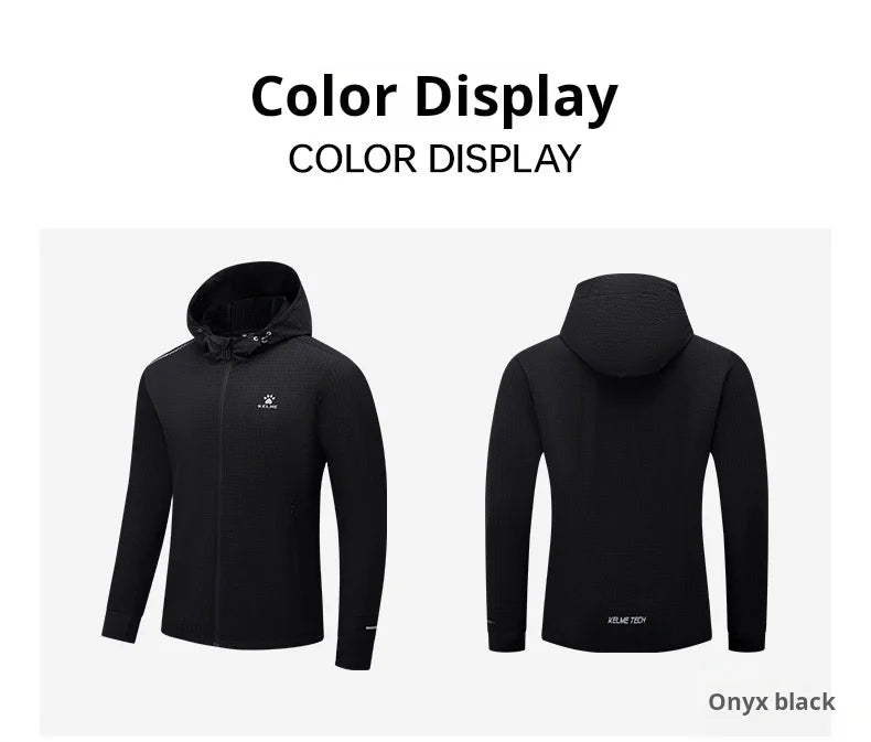 Men's Windproof Thermal Hooded Jacket Outdoor Running Jacket All-around Training Fitness Cardigan