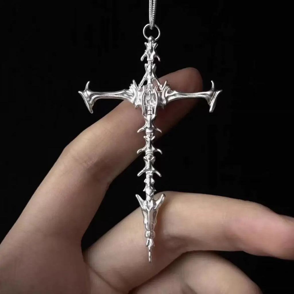 2025 Gothic Punk Cross Pendant Necklace For Women Men Vintage Unisex Silver Hip-Hop Chain Fashion Accessories