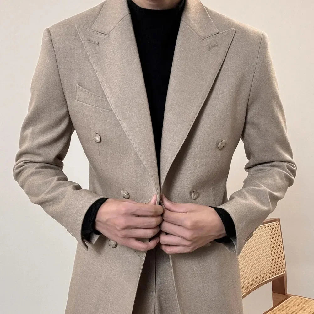 بدل توكسيدو رجالي كاجوال لحفلات المكتب الرسمية، أطقم بدلات رجالية عالية الجودة، ملابس شتوية رسمية، زي سهرة، أزياء رجالية.
