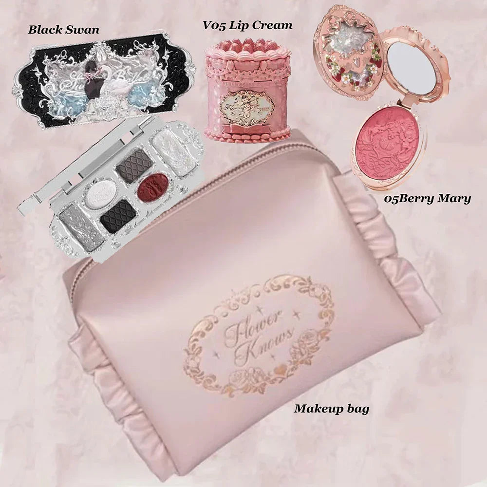 Makeup Set Swan Ballet Concealer Palette Embossed Blusher Shine Lipstick Kit With Bag THE SWEETIE BEAR Bunny Garden