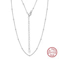 14K Gold Plated 925 Sterling Silver Bead Side Chain Necklace Dainty Trendy Women's Basic Neck Chain Jewelry SC65