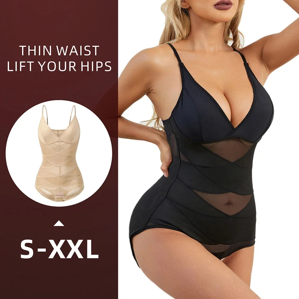 YBFDO Bodysuit Shapewear Women Full Body Shaper Tummy Control Hip Butt Lifter Corset Camisole Slimming Waist Trainer Underwear