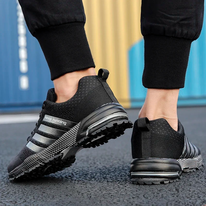 Men's and women's flying mesh surface spring summer breathable casual sports shoes flat vulcanized couple running big size48