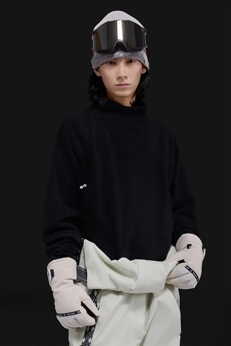 Fleece Jacket Woman Men Autumn Winter Warm Coats Clothing Contrast Sleeve Sweatshirt Coats Color Outdoor Jakcets