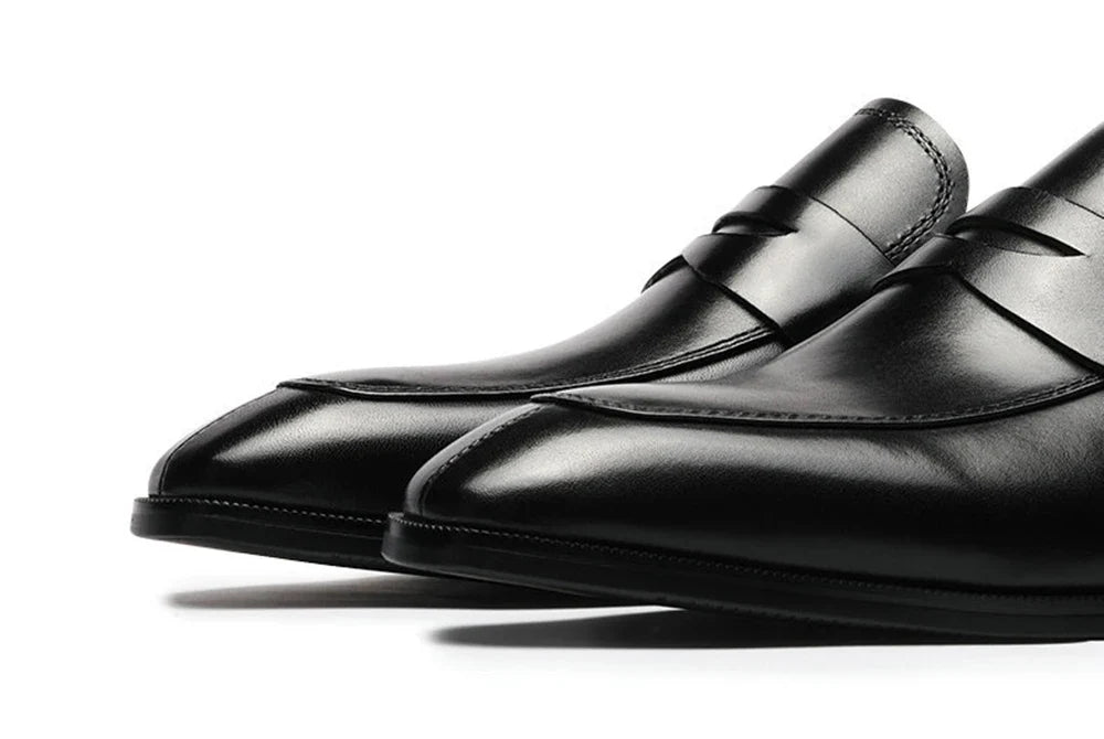 Men Loafer Casual Shoes Calf Leather Waterproofing Materials High Quality Wholesalers Online Formal Dress Slip-on Shoes