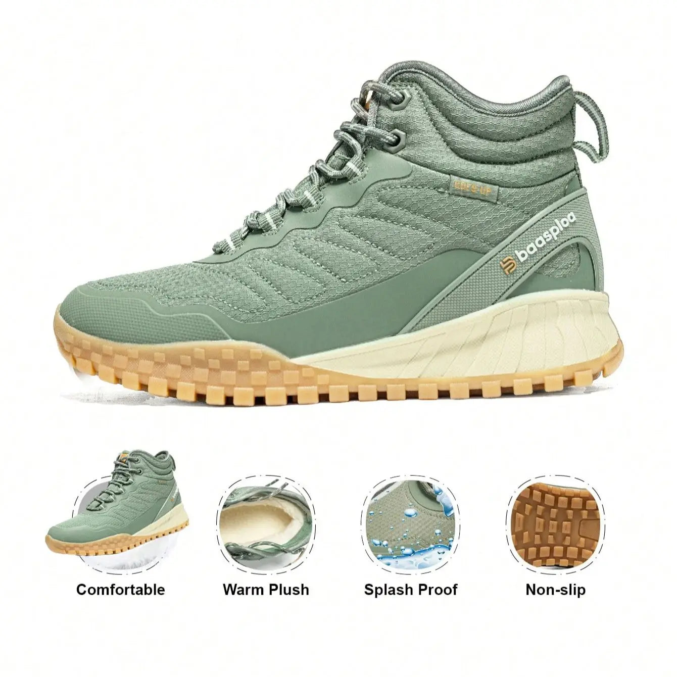 Winter Women Sneakers New Casual Waterproof Plush Warm Snow Boots Female Outdoor Non-Slip Lace up Walking Shoes ﻿