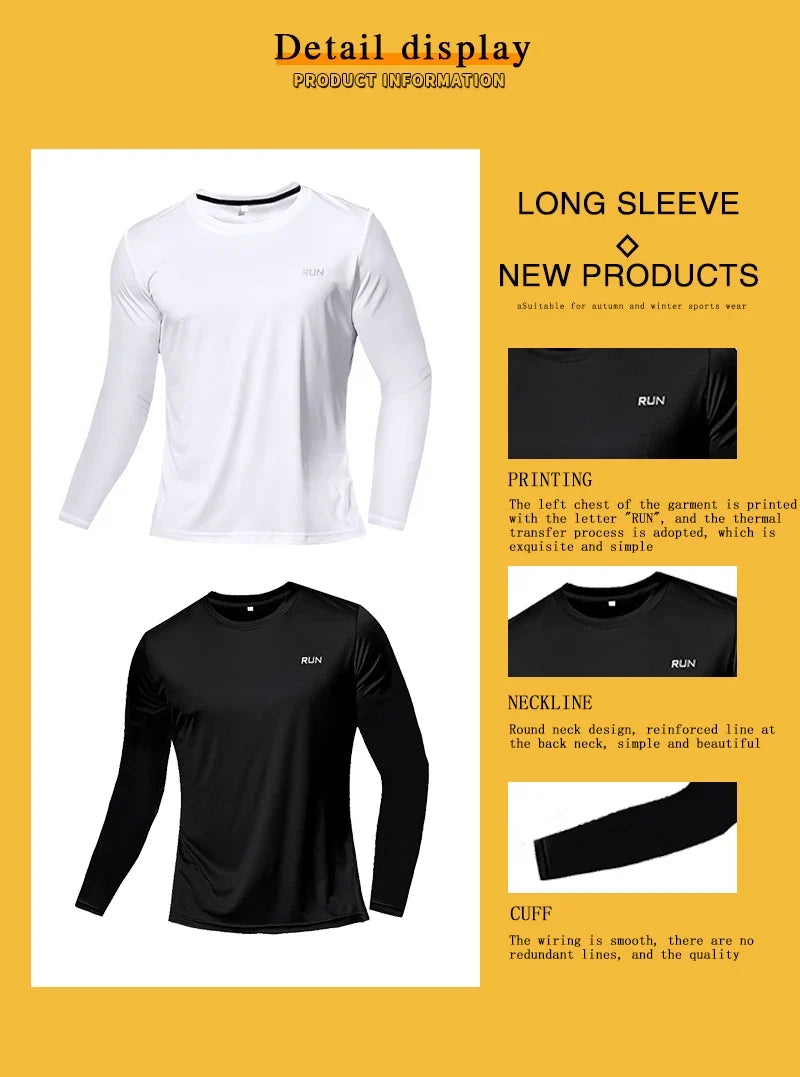 Men's UPF 50+ Sun Protection Shirts Long Sleeve UV Swim Shirt Fishing Hiking Running Rash Guard Quick Dry Lightweight