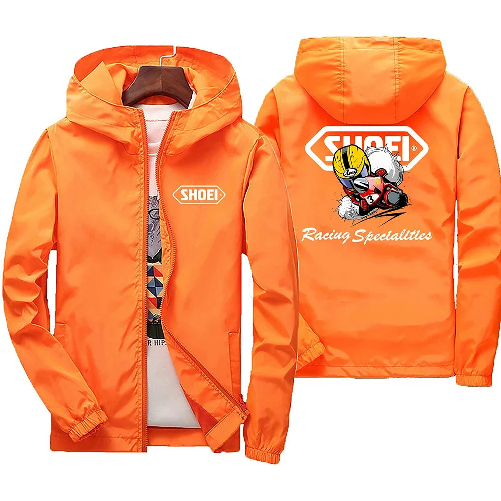 2025 New high-quality men's windproof jacket, large waterproof jacket with mountain and bicycle hood, for spring and autumn