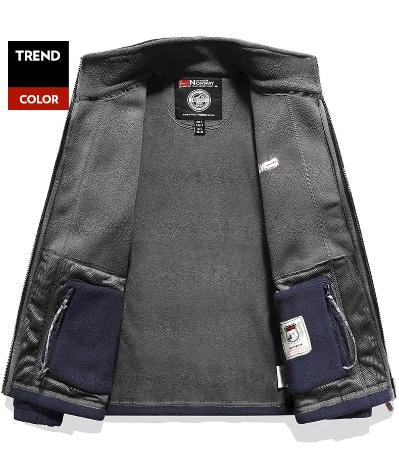 2025 New Outdoors Polar Fleece Jacket Men Winter Thermal Fleece Tactical Sport Coat Militar Softshell Hiking Outdoor Army Jacket