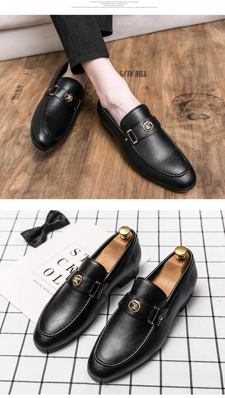 Luxury Men's Brown Dress Shoes 2025 Brand Oxford Shoes Man Social Casual Business Shoes Men Wedding Leather Shoe Zapatillas Male