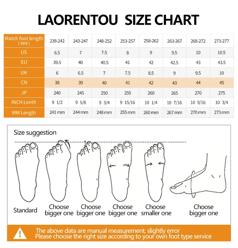LAORENTOU men's bean shoes, genuine leather hollow out breathable business casual dad leather sandals, soft soled loafers10790DW