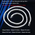 Real 2-5mm Full D Color Moissanite Tennis Neck Chain Necklace for Woman Man 925 Silver GRA Certified Party Bridal Necklaces