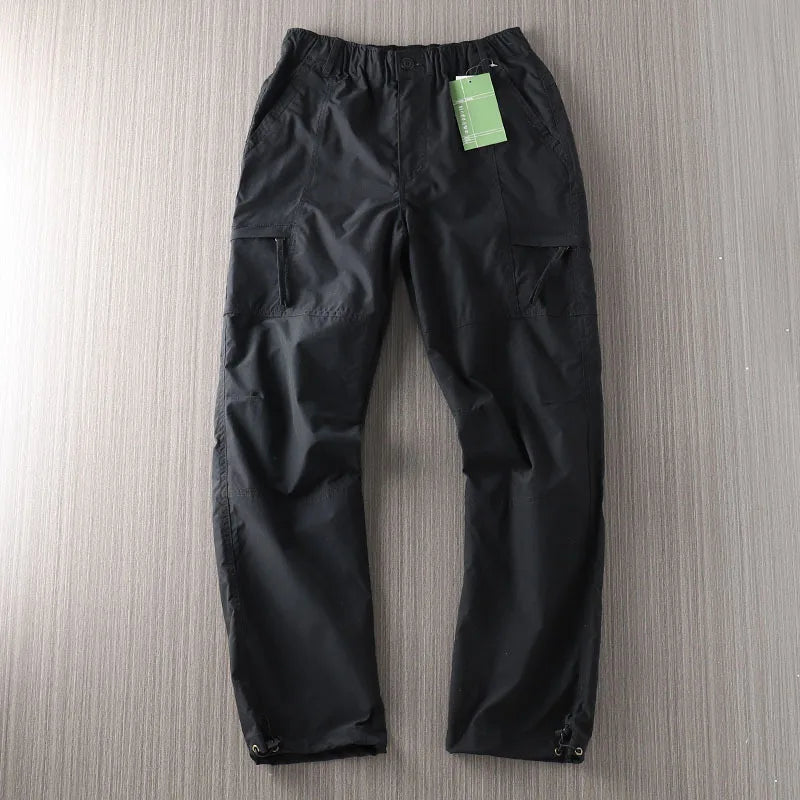 Quick-drying Hiking Pants 2026 Spring Summer Mountain Camp Outdoor Casual Cargo Pants Mens Waterproof Loose Breathable Trousers