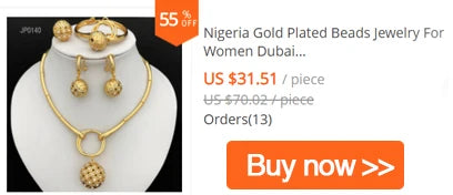 Design Women Jewelry Set 18K Gold Color Charm Necklace Chain Braclete Chic Earring Ring Indian Nigeria Jewellery Gift