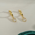 0.5ct Water Drop Moissanite Drops Earrings for Women Luxury Pear Cut Jewelry Silver 925 With Gold Plated Ladies' Earrings