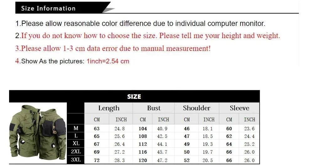 Tactical Shark Men's Soft Shell Jacket Fleece Lined Waterproof Warm Outdoor Combat Coat with Multiple Pockets Windbreaker