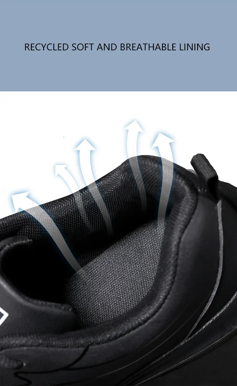 2025 New Lightweight Men Casual Leather Sneakers Non-slip Breathable Male Outdoor Running Shoes Lace Up Soft Sport Shoes