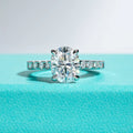3ct Oval Cut D Color Moissanite Engagement Rings For Women 925 Sterling Silver Wedding Rings Women Jewelry Wholesale
