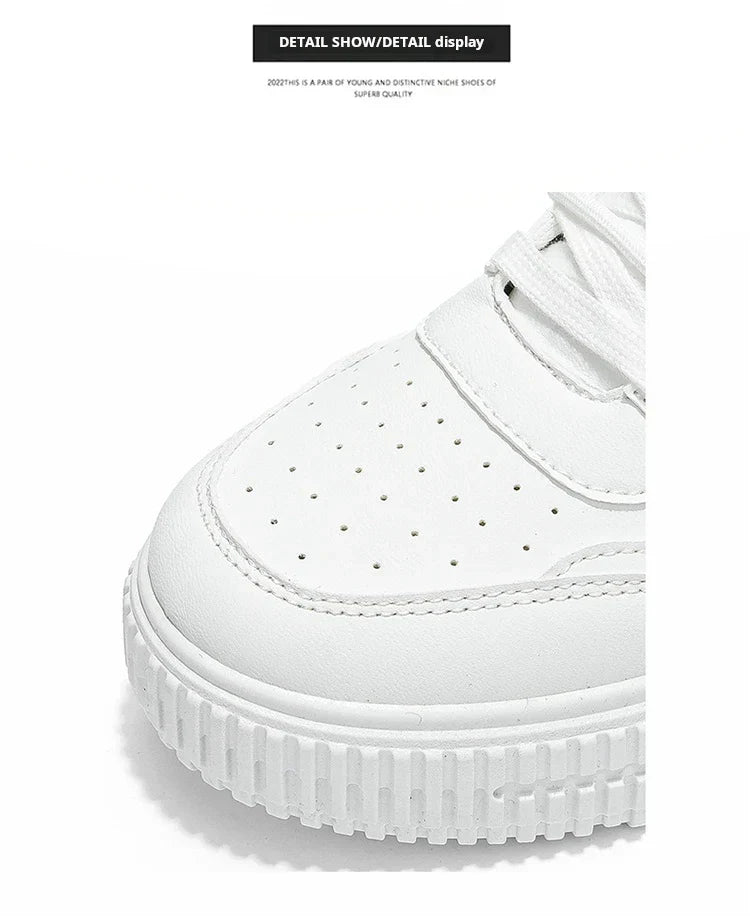 New Fashion Casual Sneakers High Top Skateboard Shoes Student Boots Men and Women Trend Wear Resistant Two-color Couples