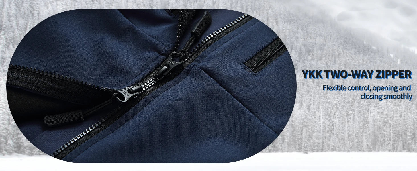 Men's Cycling Jacket Winter Thermal Long Sleeve Fleece MTB Jacket Bicycle Top Bike Clothing with 3 Rear Pockets 0℃-15℃