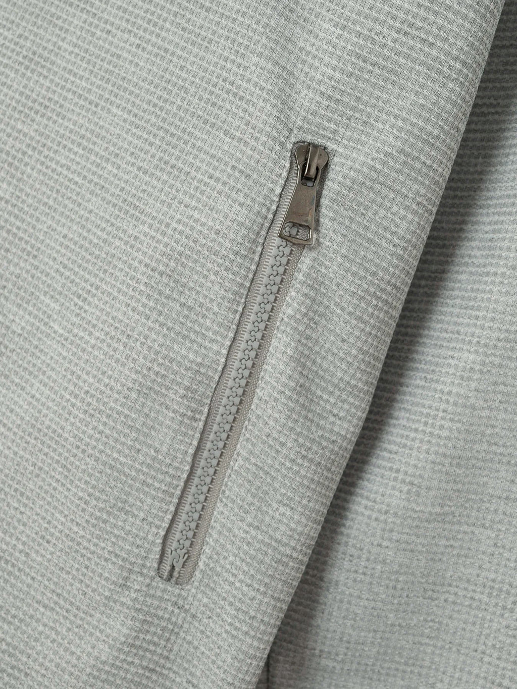 Men's Slim-fit Cardigan Solid-color Lapel Waffle Texture Zipper Pocket Casual Spring/Autumn 2025 Fashion