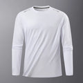 Men's Summer Long Sleeve Tops Outdoor Elastic Quick-Drying Breathable Cool Sweatshirt Men Jogging Reflective Strip Sweatshirt