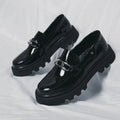 Men’s Round Toe Leather Shoes – Fashionable Casual Dress Footwear for Adults
