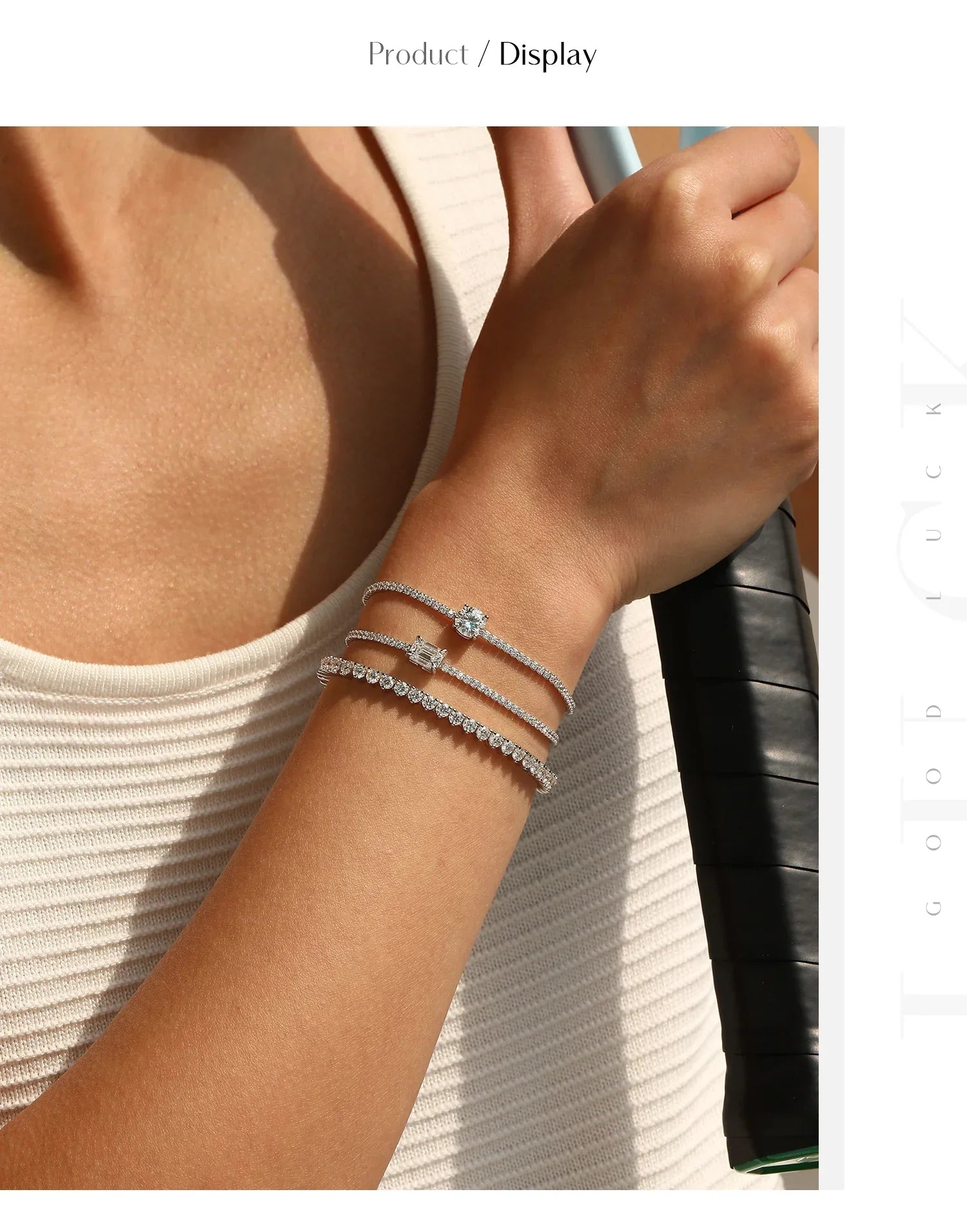 D VVS1 Round Moissanite Tennis Bracelet 3.0MM 925 Sterling Silver Tennis Stackable Bracelets for Women Men Jewelry Gifts