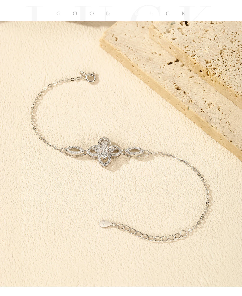 925 Sterling Silver Luxury Flowers Pendant Necklace Classic Daily Wear Jewelry Sets For Women Fine Bracelet