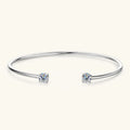 5mm 0.5ct D Moissanite Diamond Cuff Bangle for Women Wedding Bracelet Real Silver 925 Open Bangle Engagement Fine Jewelry
