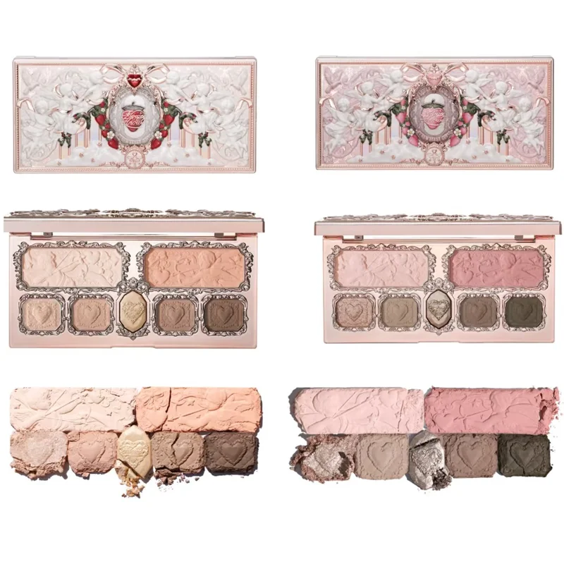 Strawberry Cupid Box Collection Make Up Sets Cosmetics Full Set Palette Pressed Powder Blush Lipstick Gift Box