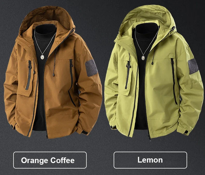 Men's Waterproof Running Jacket Caramel Women Windproof Windbreaker Hiking Camping Cycling Trekking Jogging Jackets