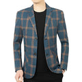Brand Plaid Striped Business Blazers for Mens 2026 New Spring Autumn Fashion Casual Suit Jacket Men Interview Coat