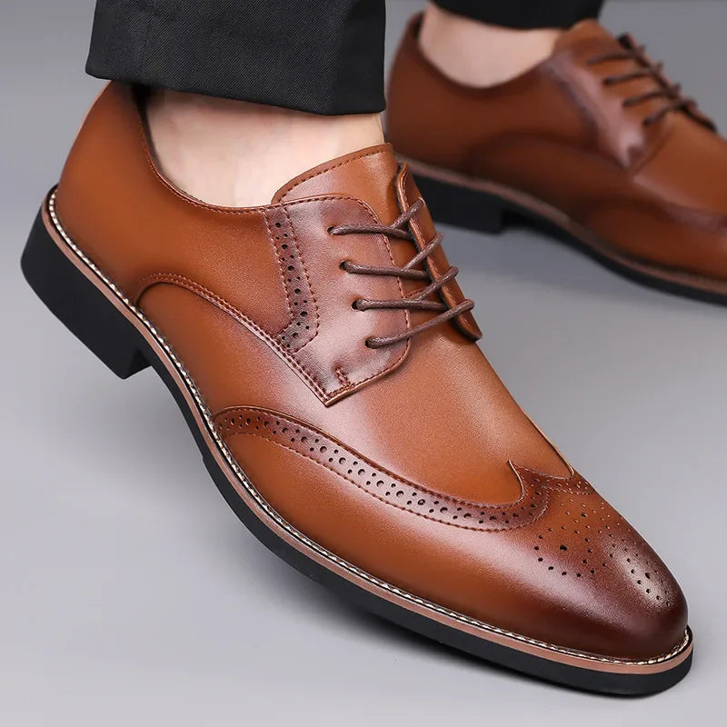 Men's Brogue Business Formal Leather Shoes